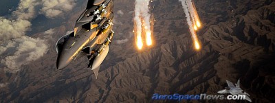 F-15E Strike Eagle Flares Hot Pic Free Aviation Wallpaper