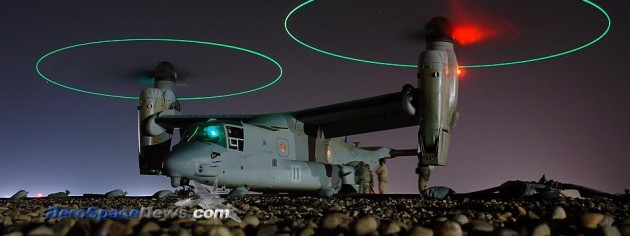 Hot Pic MV-22 Osprey Tiltrotor Picture – Night – Iraq – Free Wallpaper Picture
