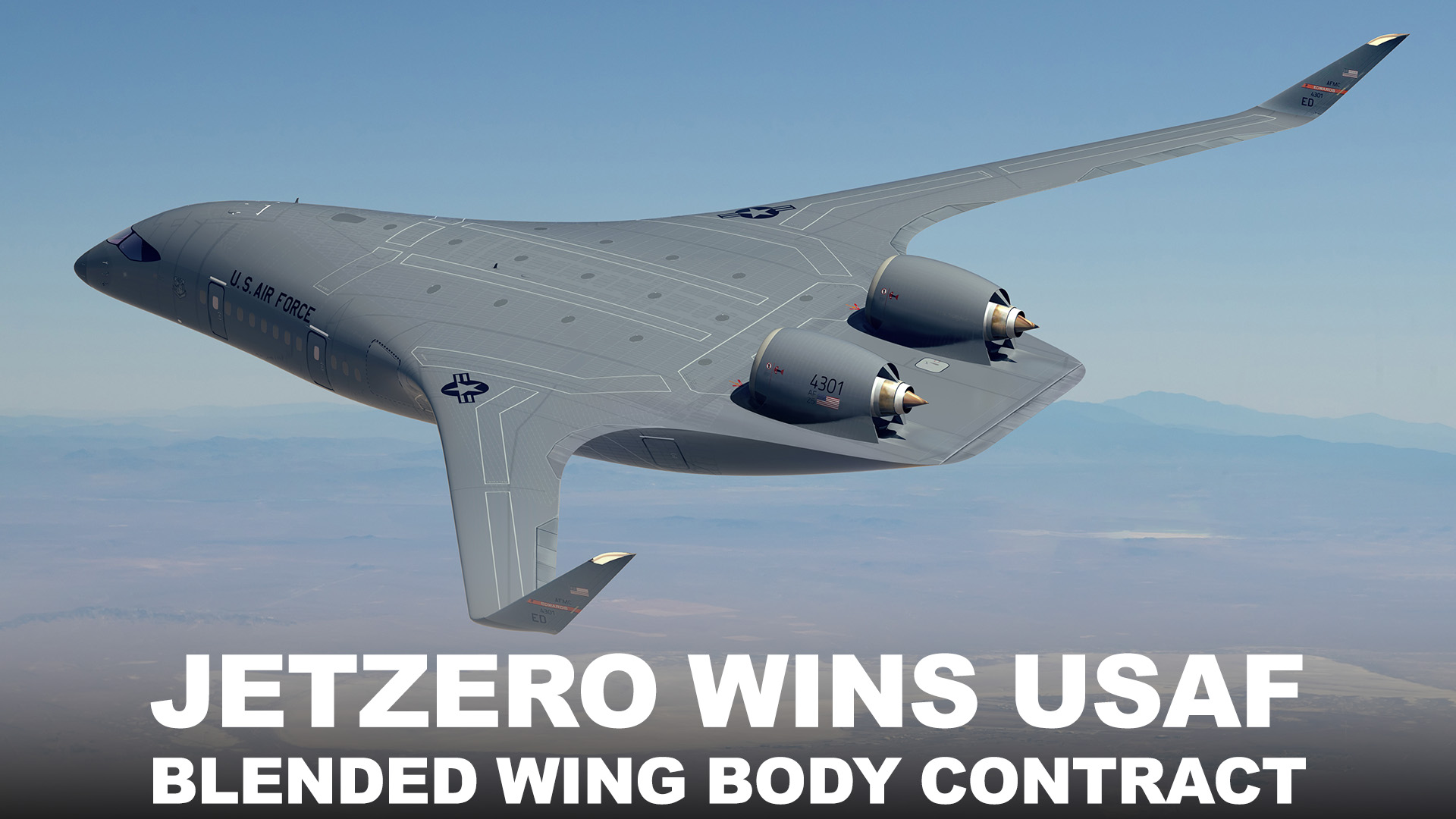 JetZero Wins $235M Blended Wing Body Contract from US Air Force