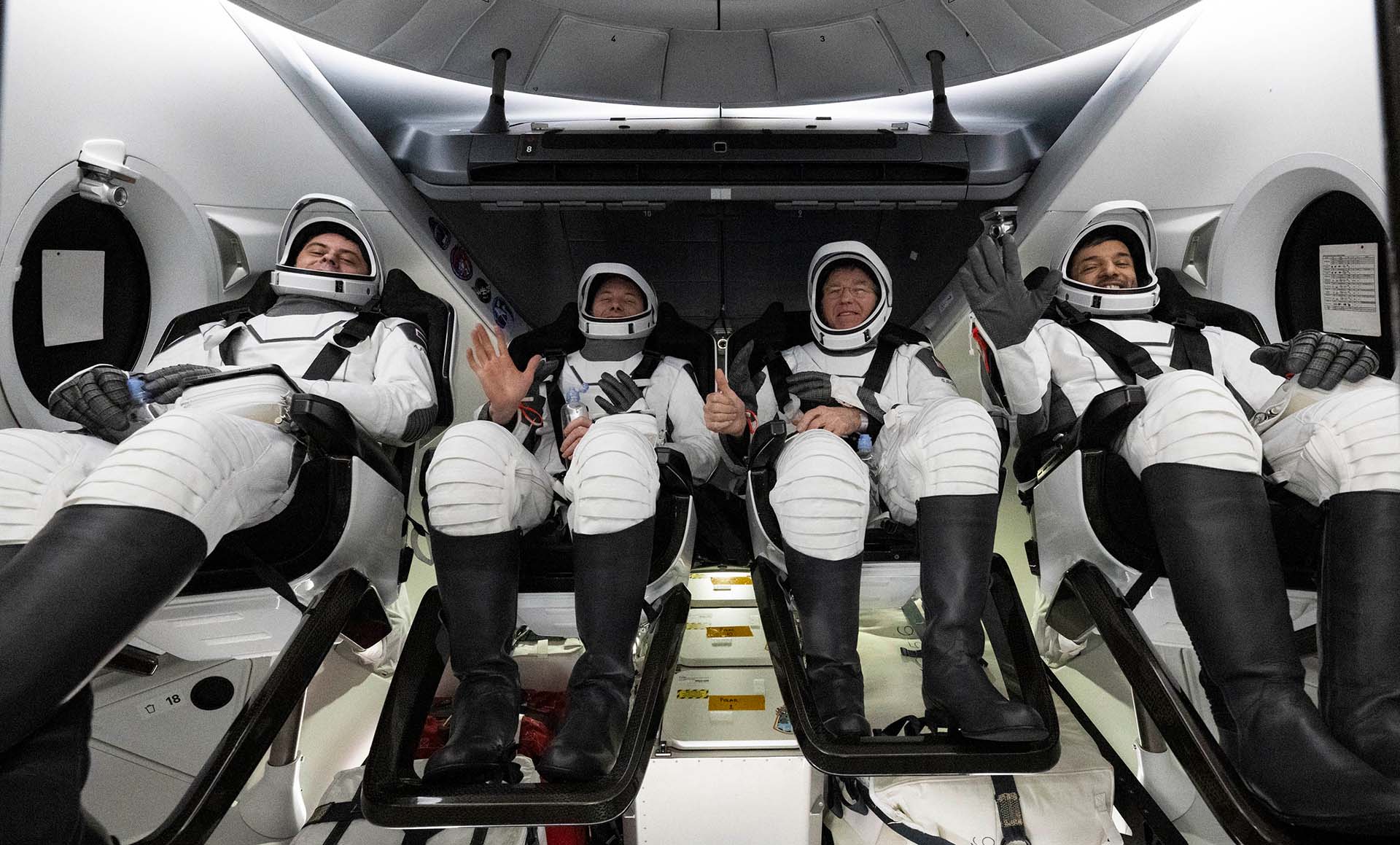 Crew of NASA Crew-6 aboard SpaceX Crew Dragon