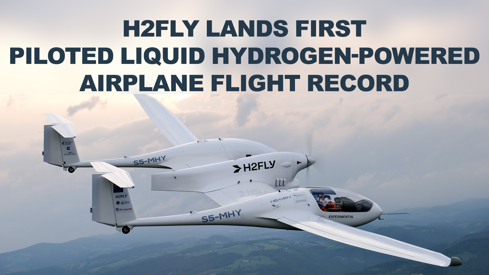 H2FLY HY4 First Piloted Flight of a Liquid Hydrogen-Powered Aircraft